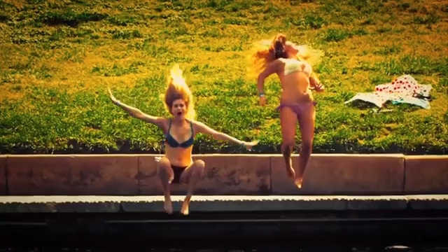 grass outdoor girl swimwear person dance